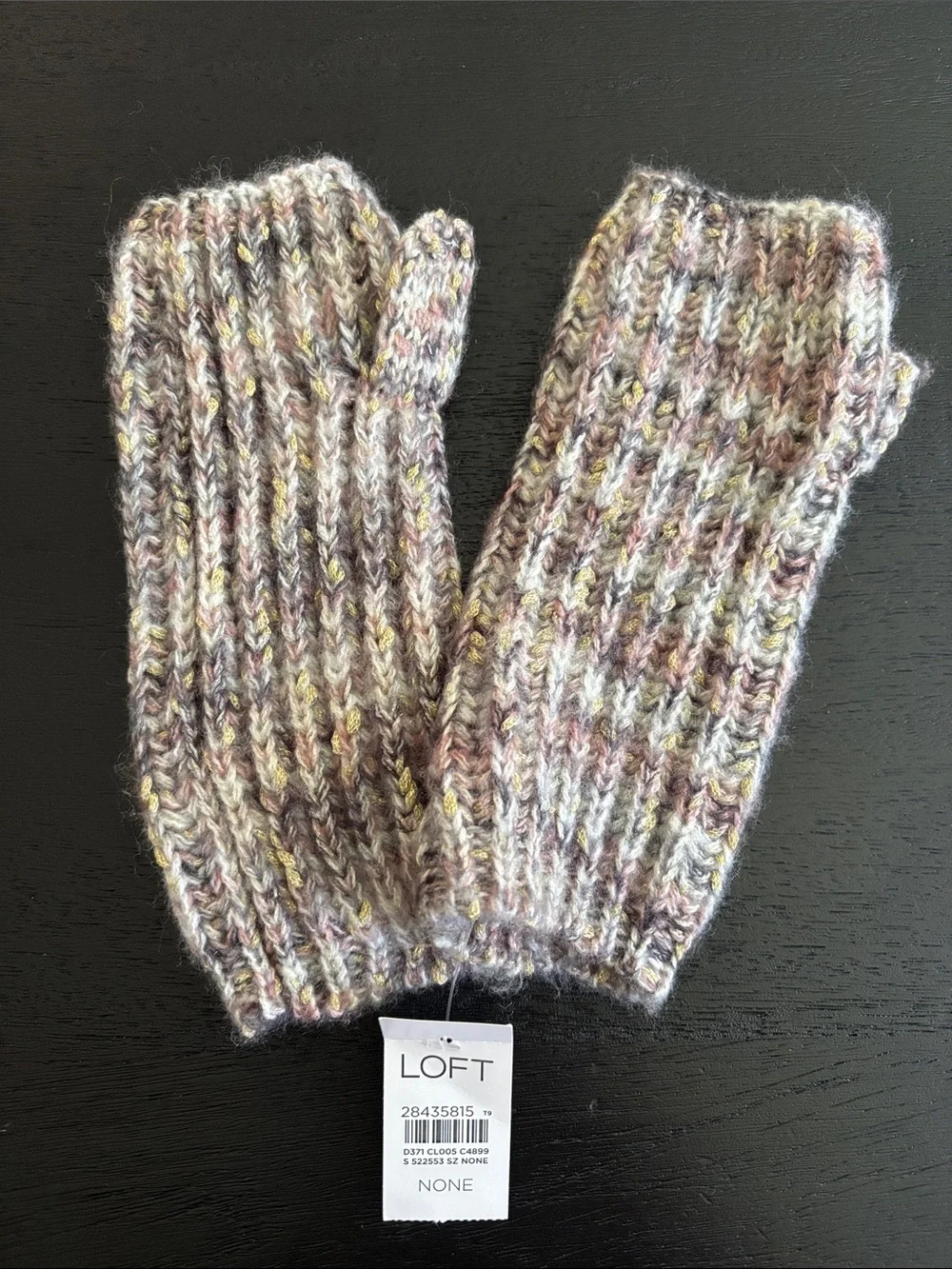 NWT LOFT Ribbed Fingerless Mittens